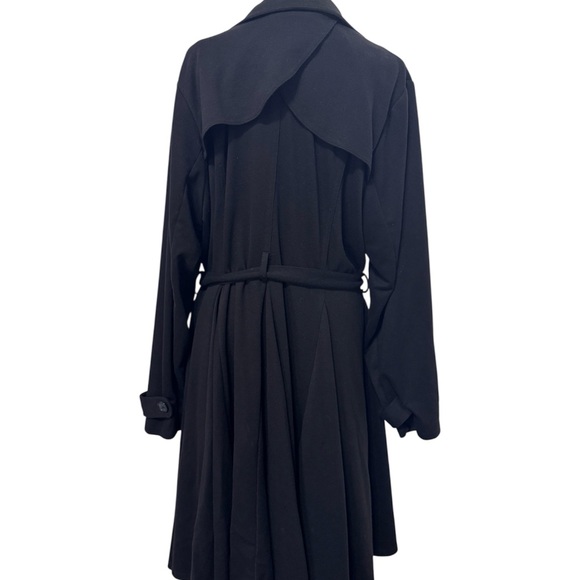 Torrid Black Brushed Ponte Trench Coat - NWT - Plus size 3x - Picture 4 of 12